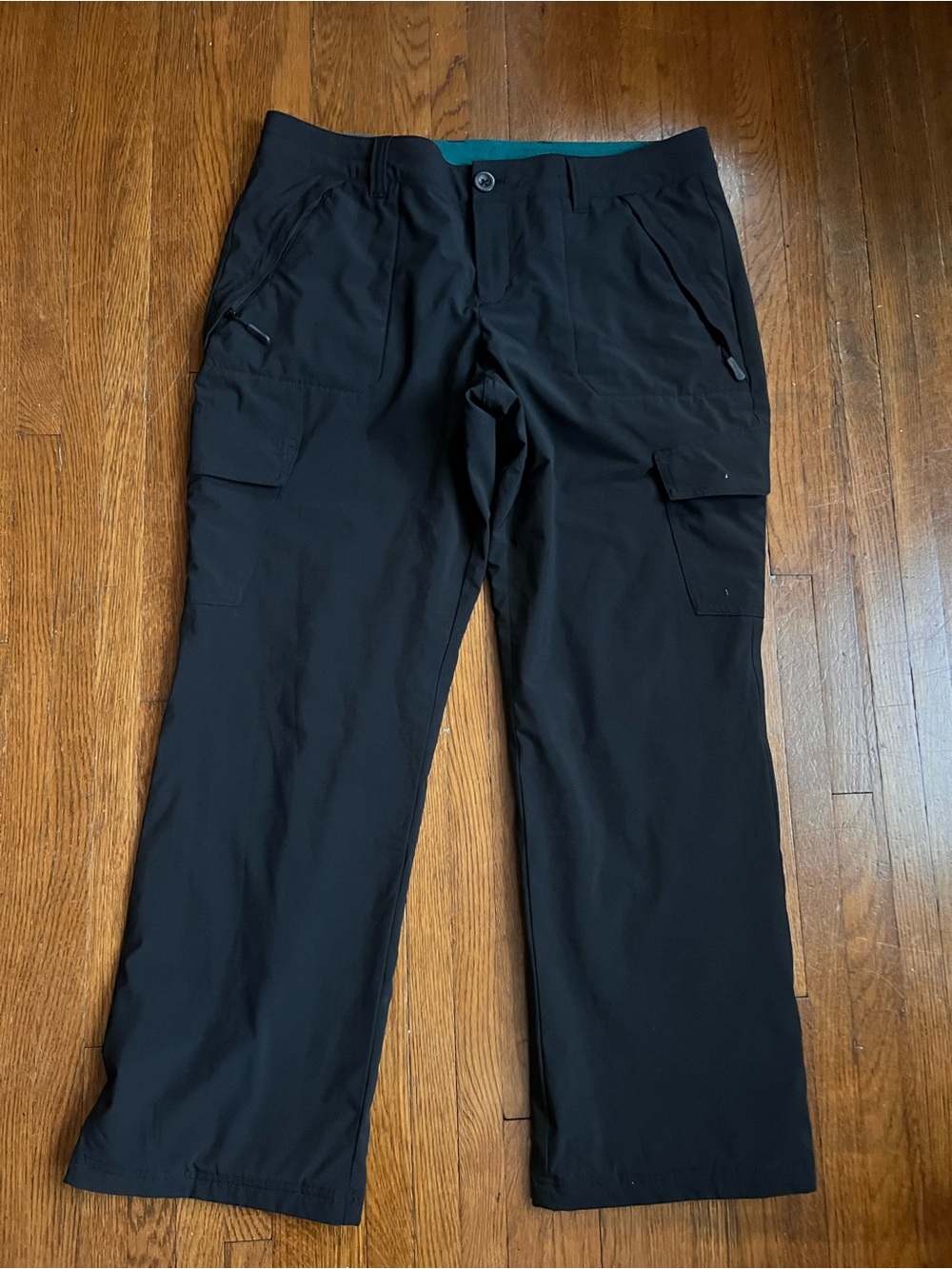 Eddie Bauer size 12 petite Black fleece-lined Pants - Lightweight Utility Style
